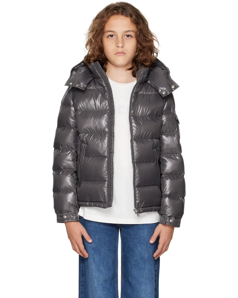 Moncler Big Kids Gray Maya Hooded Down Jacket 918