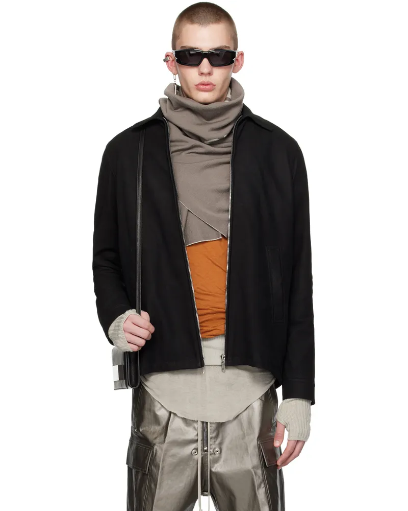 Rick Owens Black Brad Leather Jacket 09