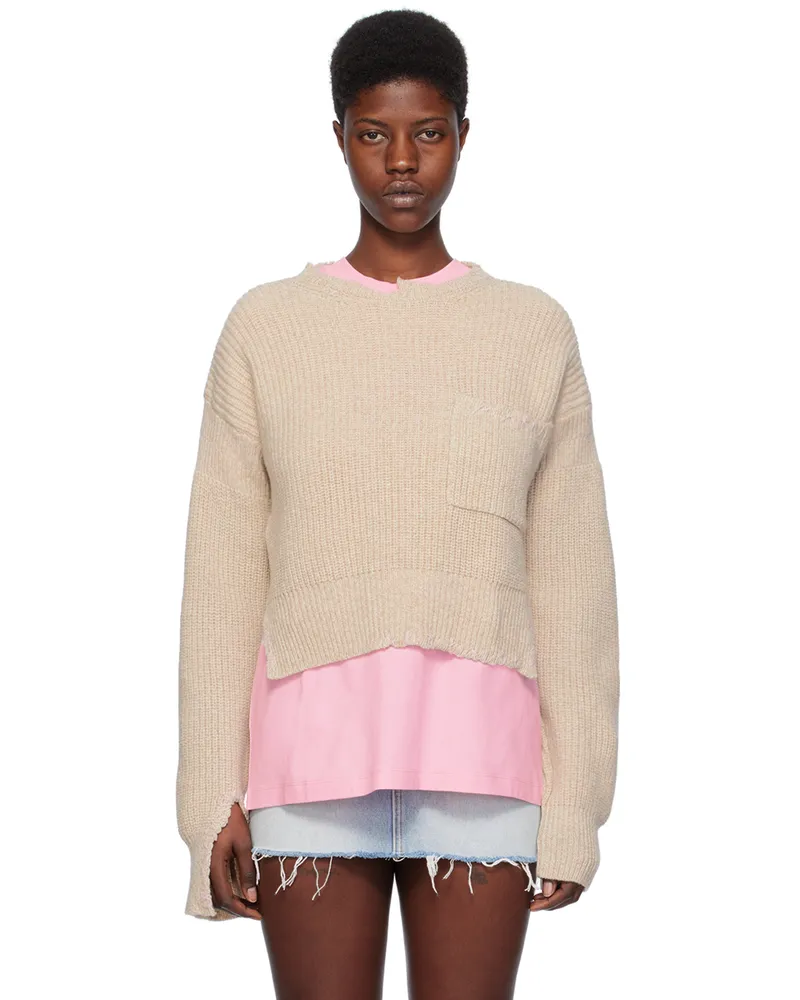 Marni Beige Mouliné Sweater 00w16