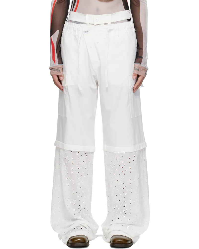 OTTOLINGER White Baggy Cargo Pants White