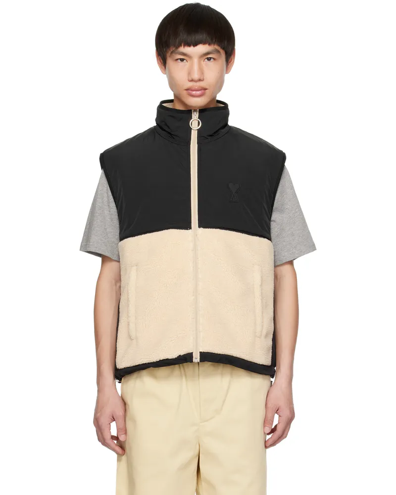 AMI Paris Off-White Ami De Cœur Vest Natural