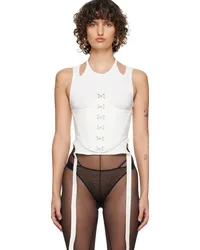 Dion Lee White Hook-Eye Corset Ivory