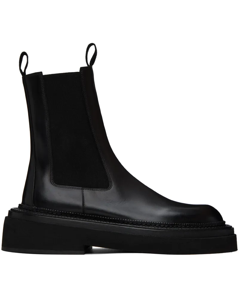 Marsèll Black Pollicione Chelsea Boots Black