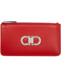 Ferragamo Red Gancini Card Holder Flame