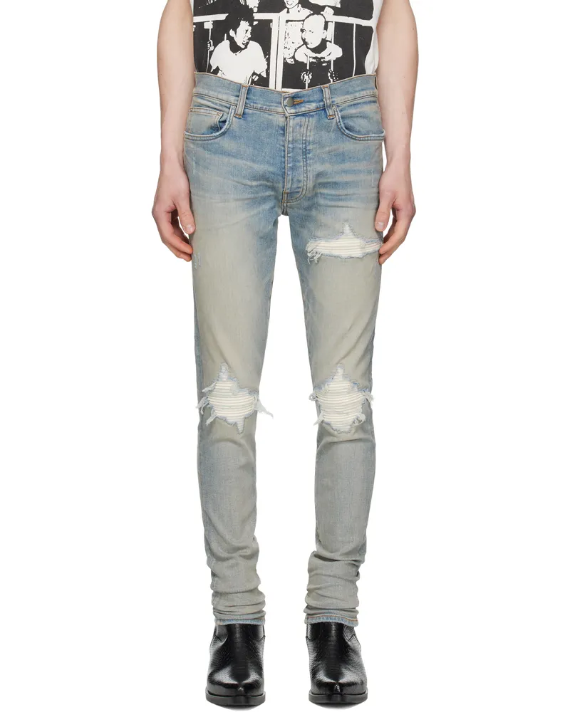 Amiri Blue MX1 Ultrasuede Jeans Antique