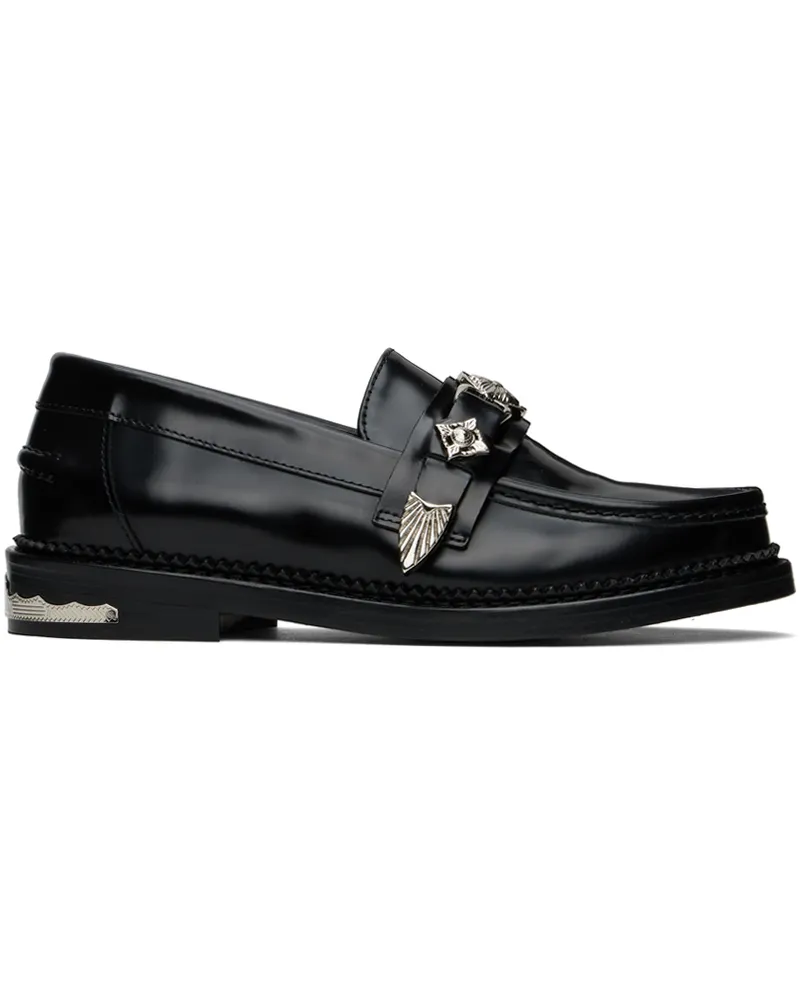 Toga SSENSE Exclusive Black Metal Loafers Aj1041