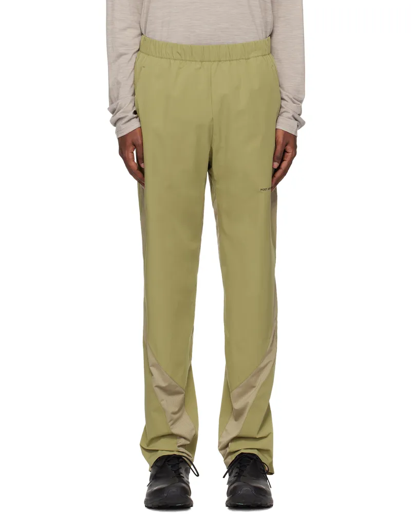 Post Archive Faction Khaki On Edition Running Track Pants Aloe