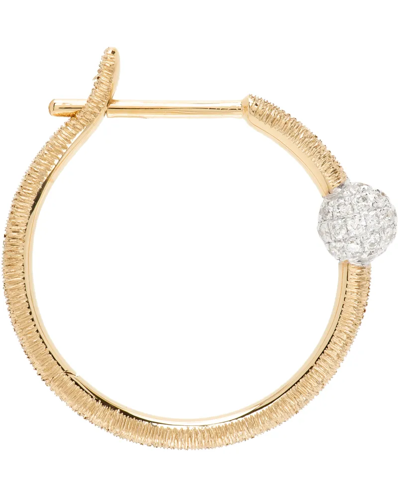 Rainbow K Gold Ball Single Earring 14k