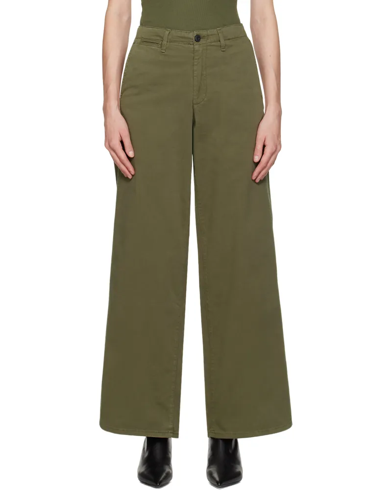 Rag & Bone Khaki Sofie Trousers Olive