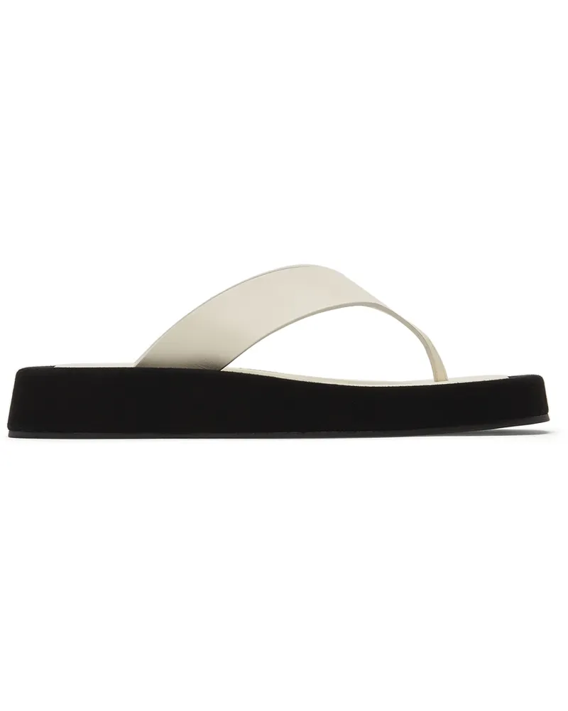 The Row White Ginza Sandals Natural
