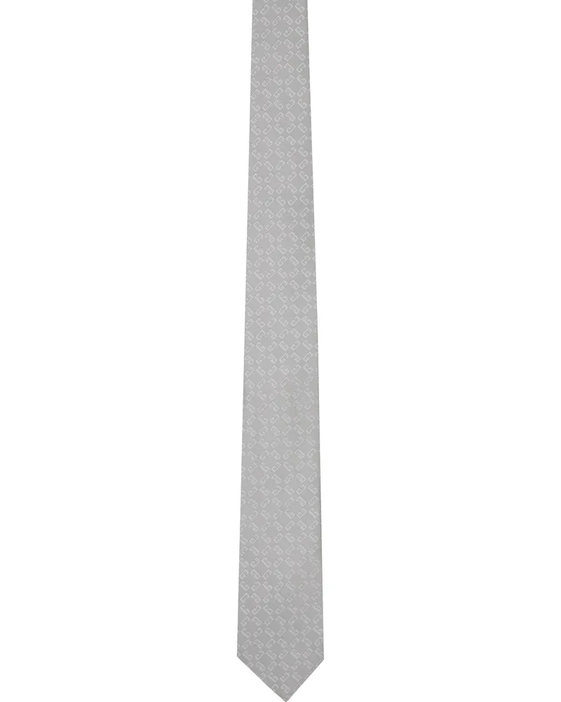 Givenchy Gray Monogram 1972 Tie Elephant