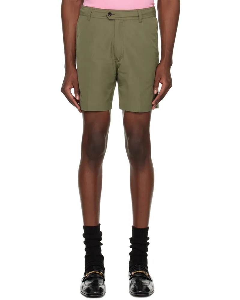 Tom Ford Green Technical Shorts Sage