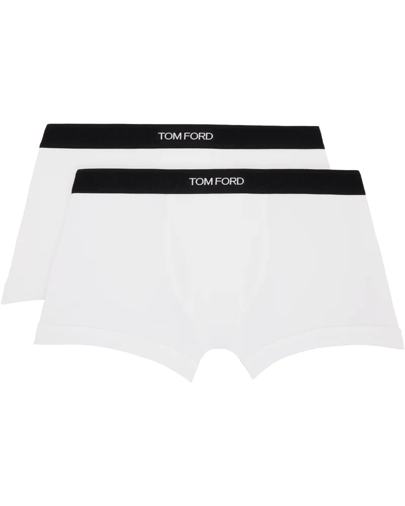 Tom Ford Two-Pack White Cotton Boxer Briefs White