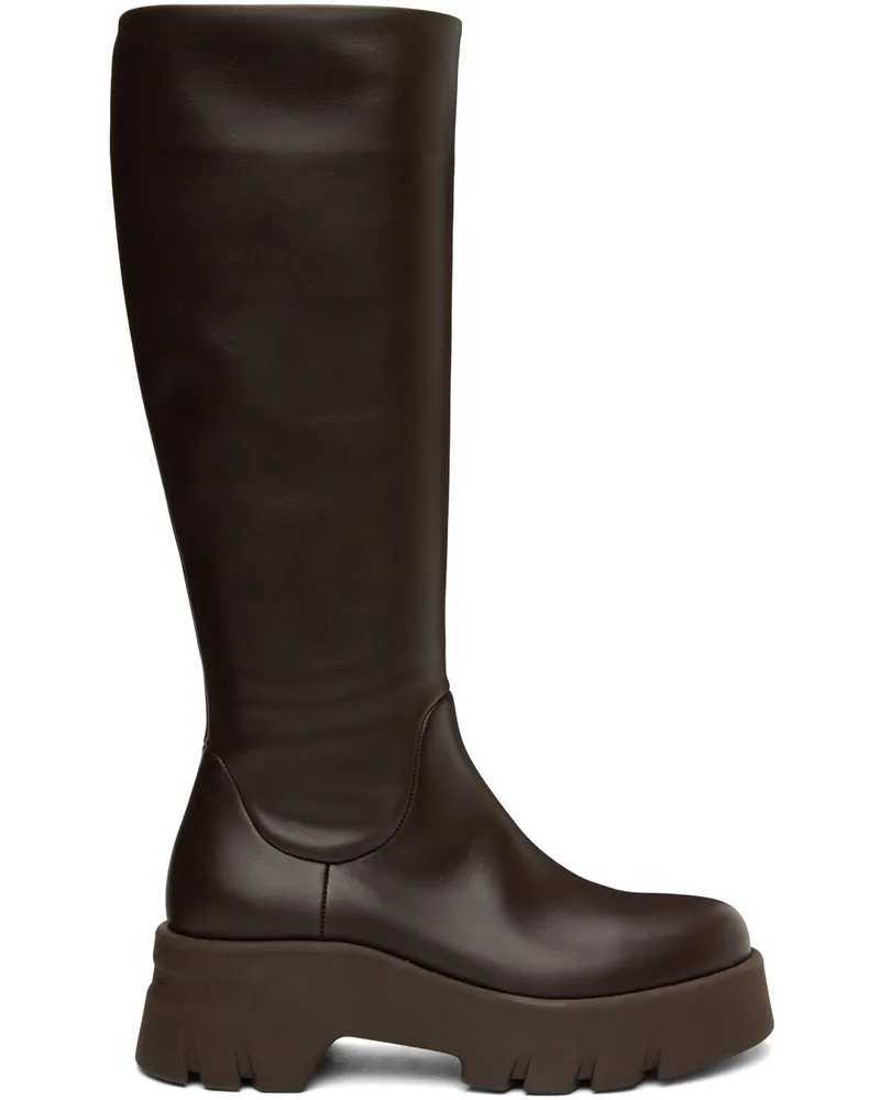 Gianvito Rossi Brown Montey Tall Boots Moka