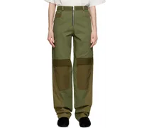 Green Paneled Trousers