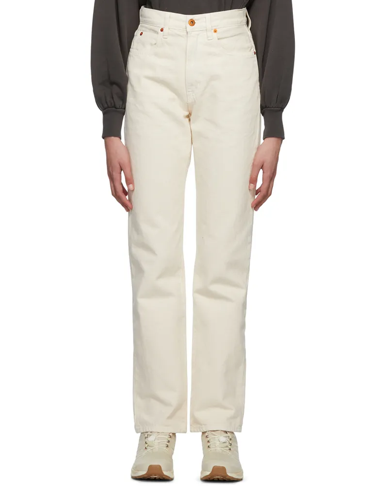 SLVRLAKE Beige Straight Jeans Ecru