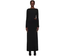 Black Drape Maxi Dress
