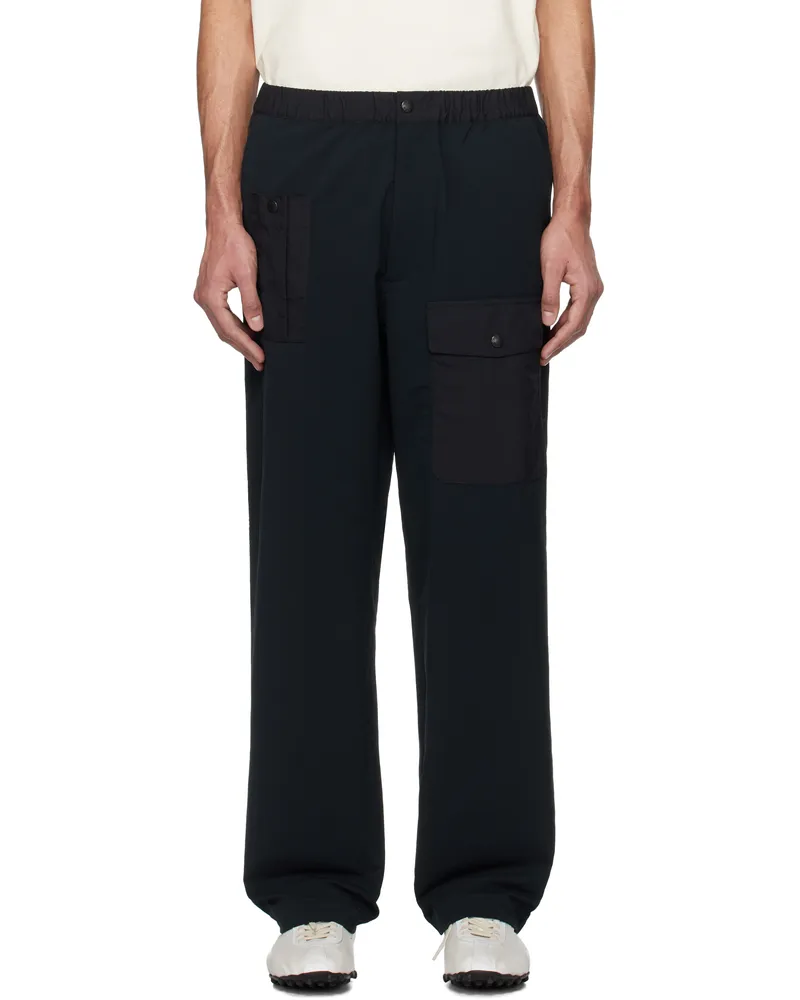 nanamica Black Wide Cargo Pants Black