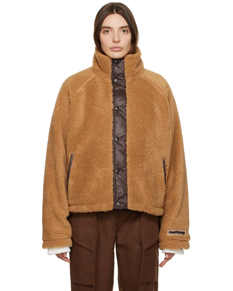 HALFBOY Brown Teddy Jacket Camel