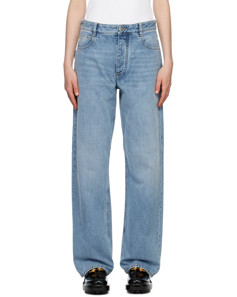 Bottega Veneta Blue Straight-Leg Jeans 4715