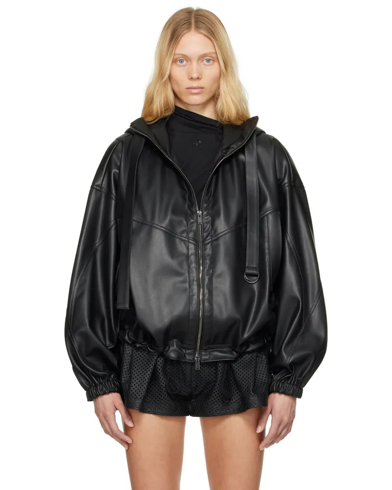 Stella McCartney Black Altermat Utility Faux Leather Jacket 1000