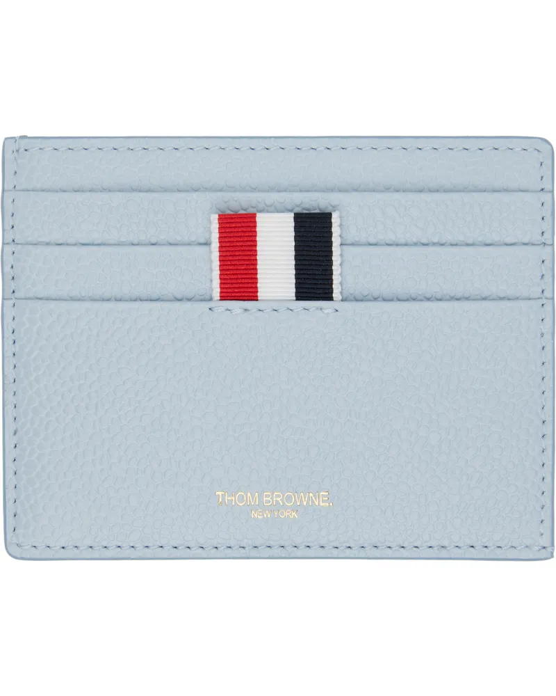 Thom Browne Blue Single Leather Card Holder 451