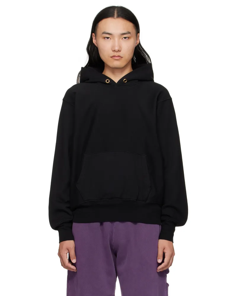 LES TIEN Black Heavyweight Hoodie Jet