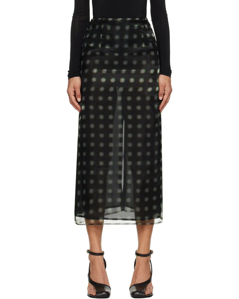 16ARLINGTON Green Dia Midi Skirt Verde