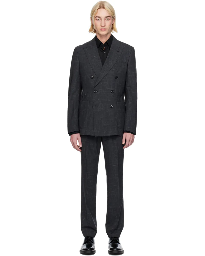 HUGO BOSS Gray Slim-Fit Suit 030-medium
