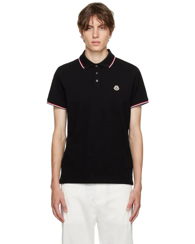 Moncler Black Patch Polo 999