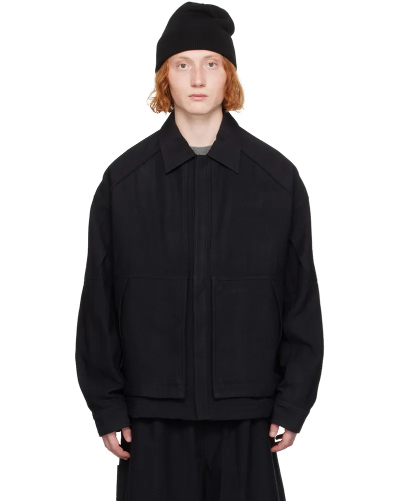 JUUN.J Black Spread Collar Jacket 5