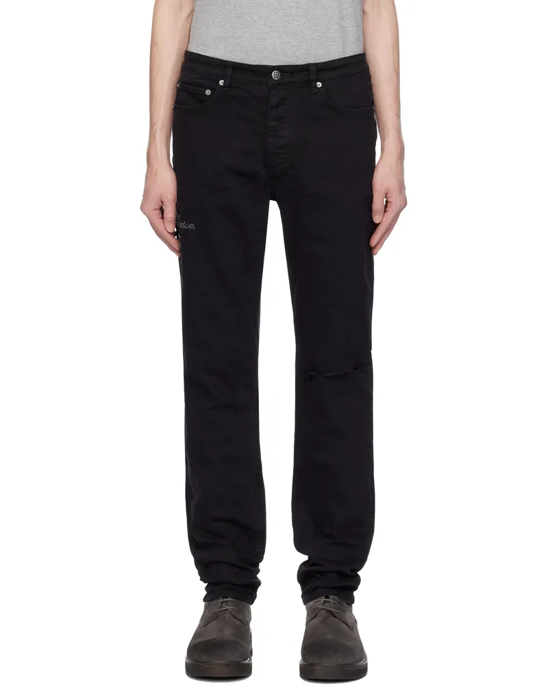 ksubi Black Chitch Ghosted Lock Up Jeans Black