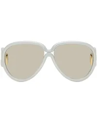 Loewe Gray Pilot Mask Sunglasses White