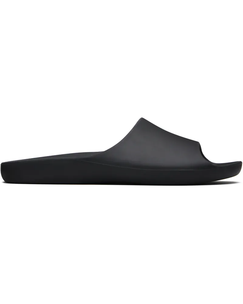 The Row Black Ama Pool Slides Blk