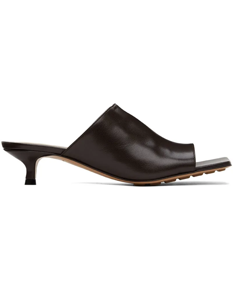 Bottega Veneta Brown Stretch Mule Sandals 2113