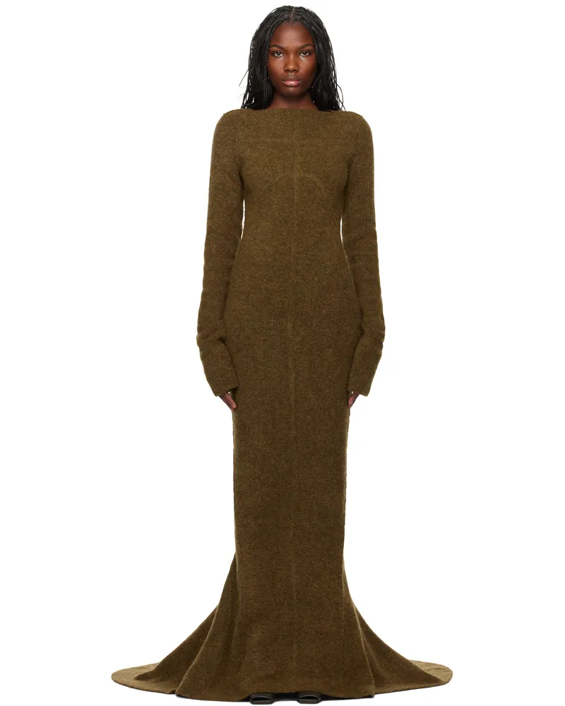 Rick Owens Tan Porterville Luna Maxi Dress 62