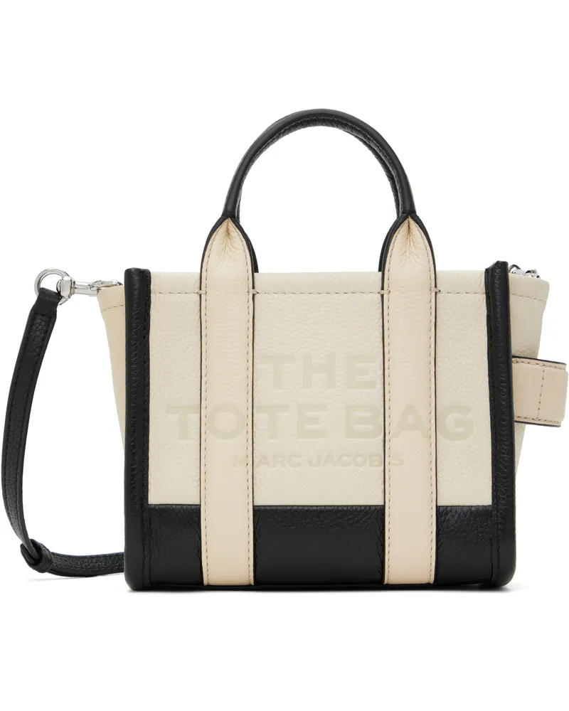 Marc Jacobs Off-White & Black 'The Leather Crossbody' Tote 112