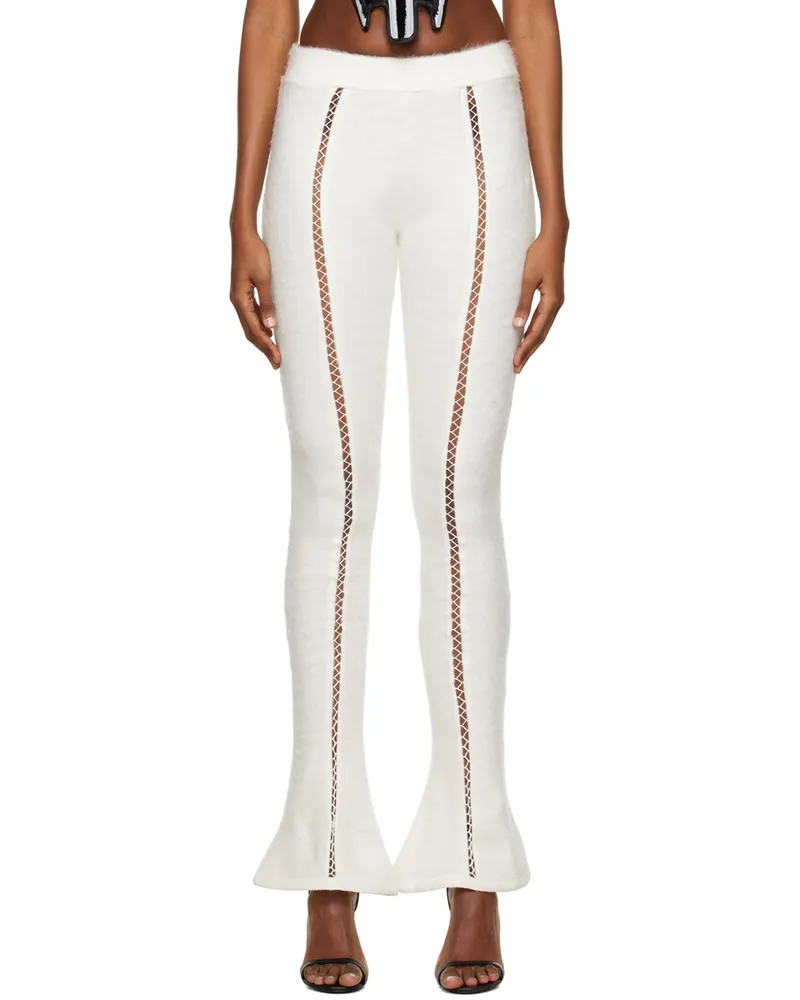 DIDU White Flarry Trousers White