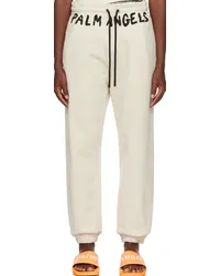 Palm Angels Off-White Faded Sweatpants White