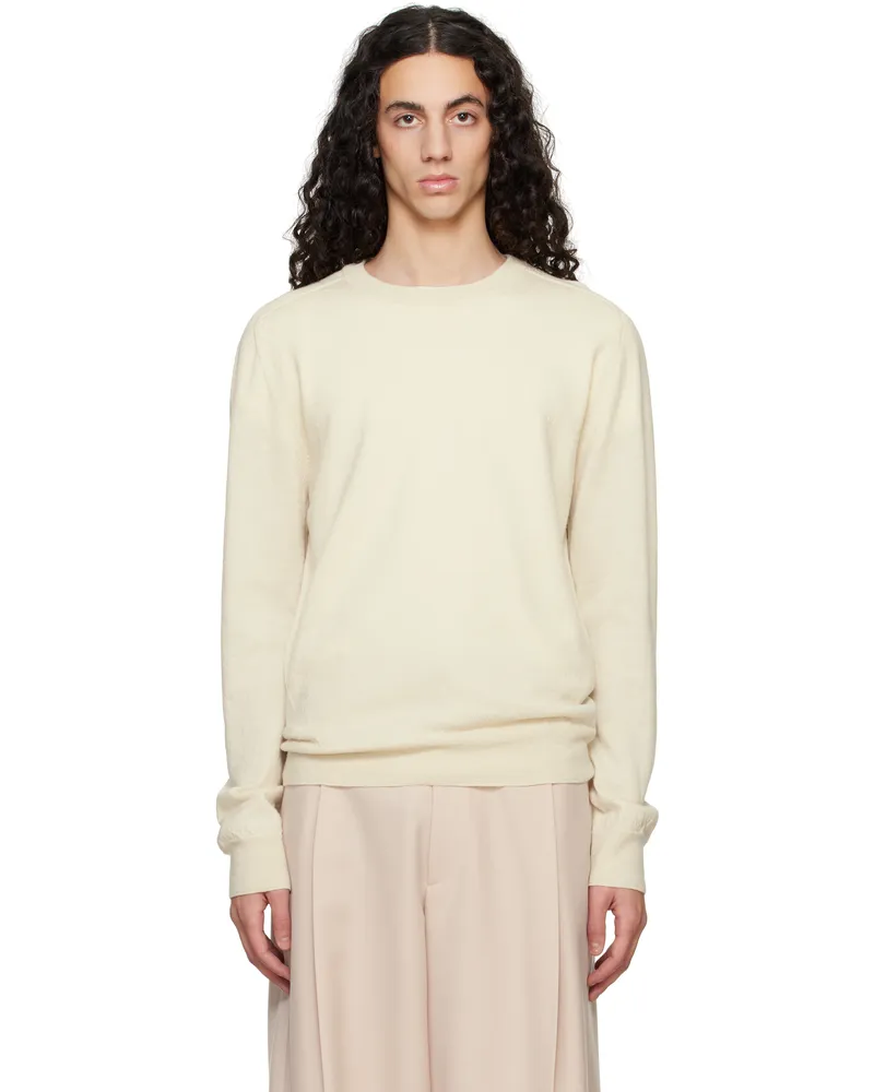 Maison Margiela Off-White Elbow Patch Sweater 101