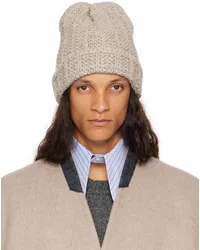 Maison Margiela Beige Shetland Wool Beanie 002f