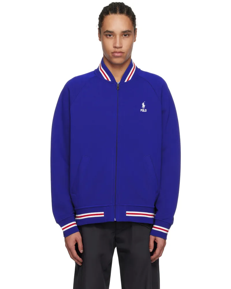 Ralph Lauren Blue Zip Bomber Jacket Sapphire