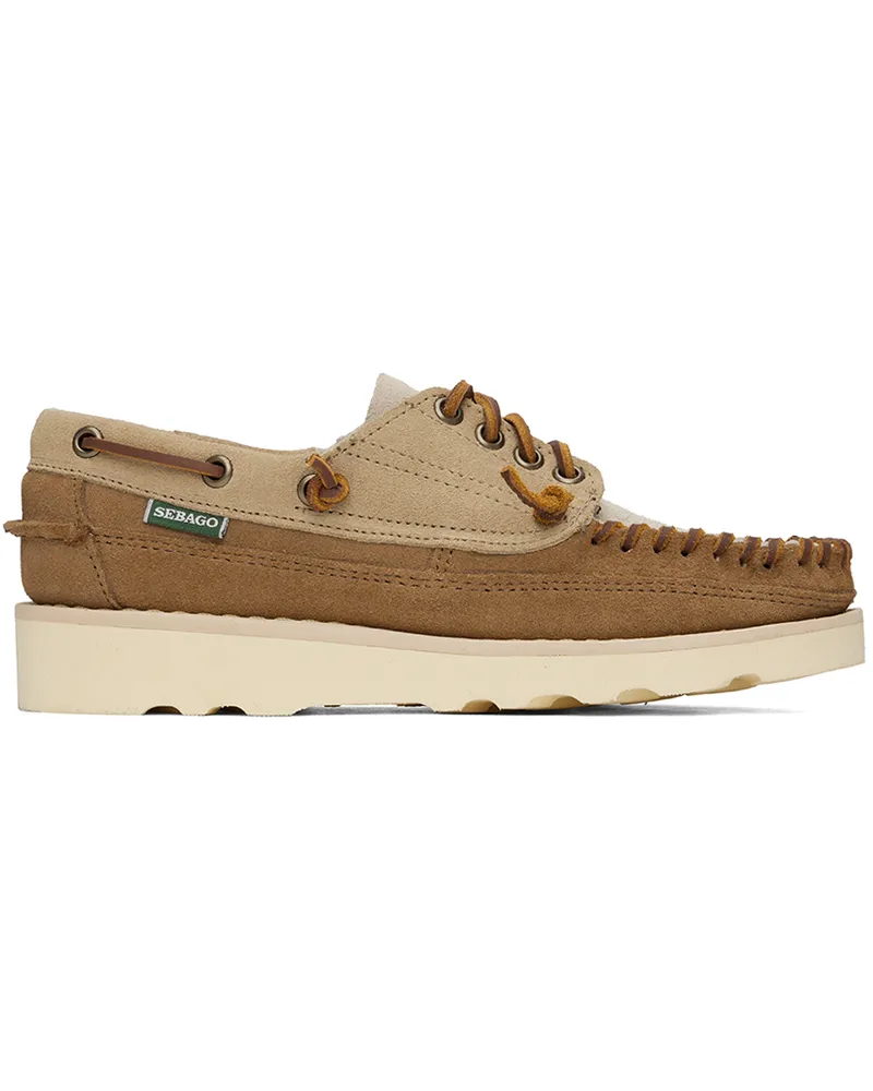 Sebago Brown & Beige Cayuga Loafers 959