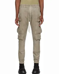 DRKSHDW by Rick Owens Off-White Mastodon Megacargo Denim Cargo Pants Pearl