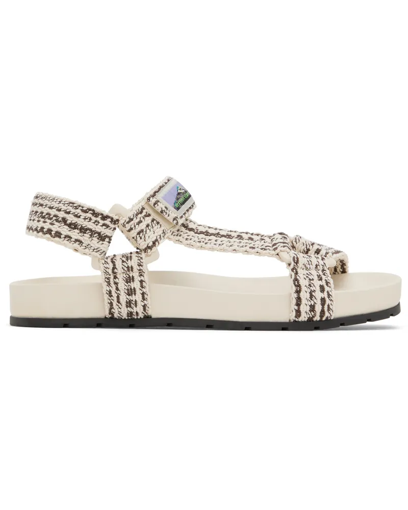 Bottega Veneta Off-White & Brown Trip Sandals 9142