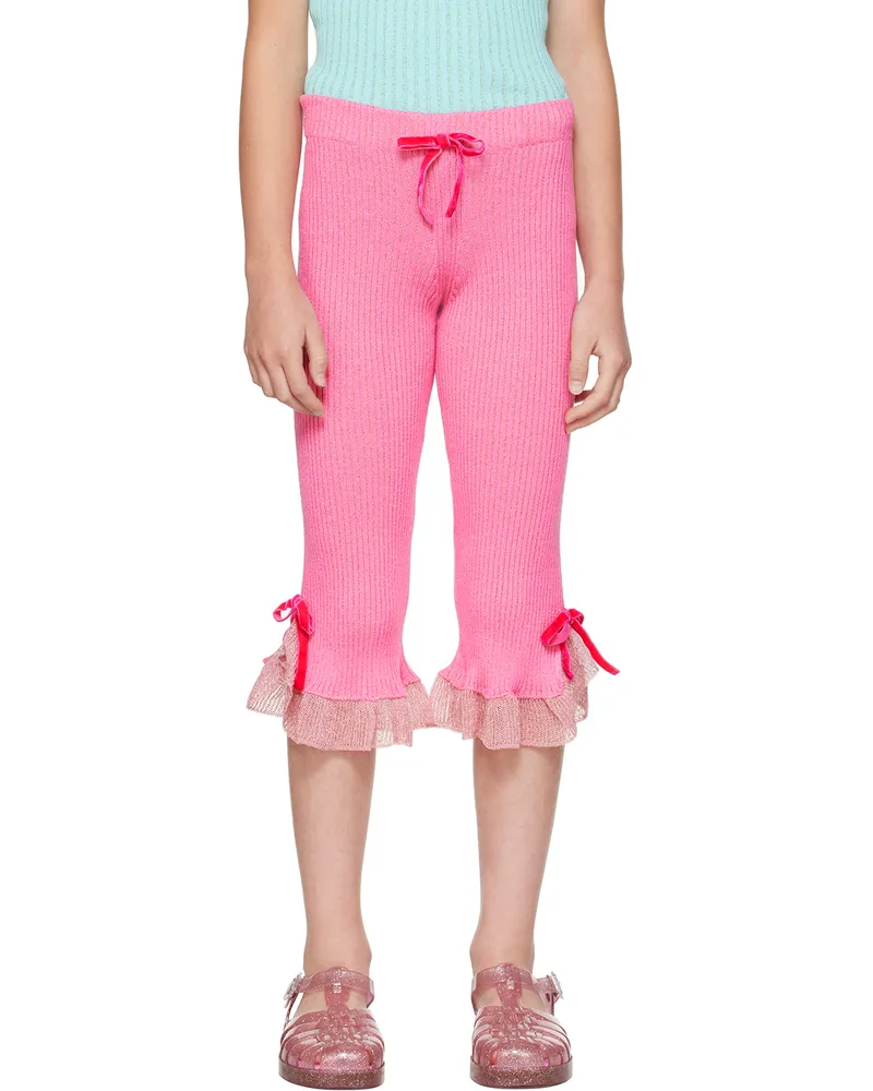 CORMIO Kids Pink Bow Lounge Pants Ortensia
