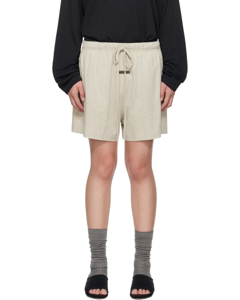 Fear of God Beige Soccer Shorts Heather