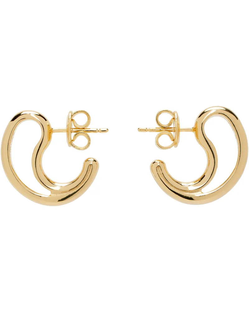 Bottega Veneta Gold Frills Small Earrings 8120