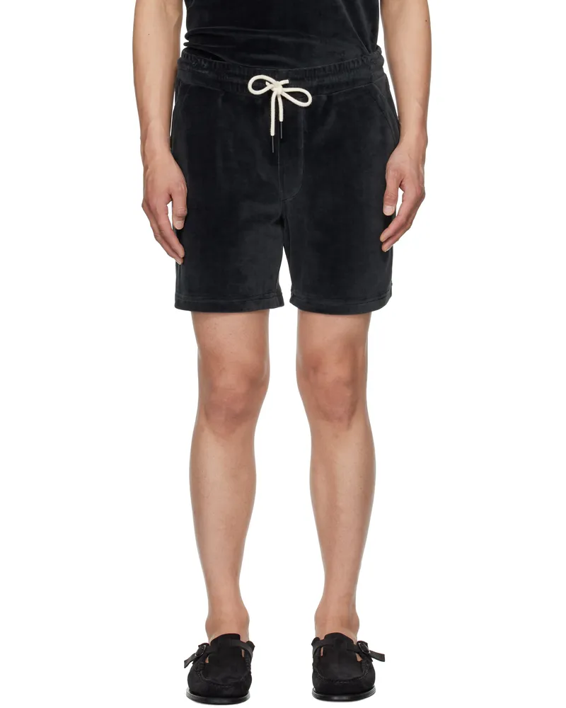 OAS Black Velour Shorts Nearly