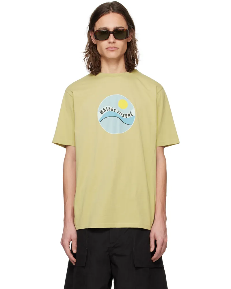 Kitsuné Khaki Pop Wave T-Shirt P357
